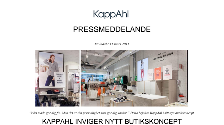 KappAhl inviger nytt butikskoncept i Emporia, Malmö