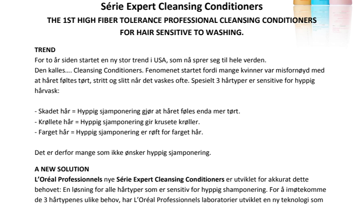L'OREAL PROFESSIONNEL - CLEANSING CONDITIONERS 