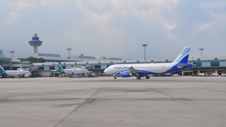 India's IndiGo arrives at Changi Airport