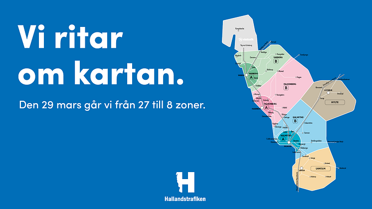 Den 29 mars går vi från 27 till 8 zoner.