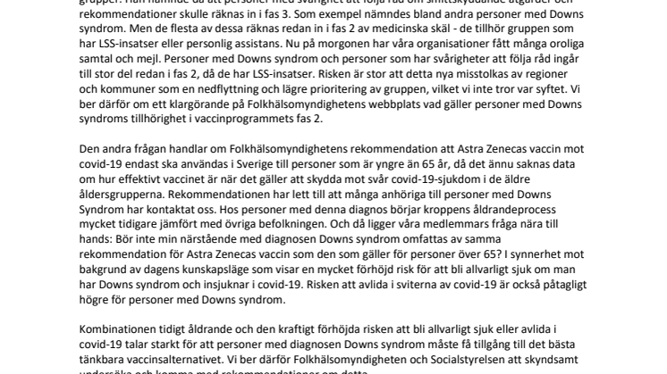 SoS och FHM angående nya fasindelningar_ Astra Zenecas vaccin