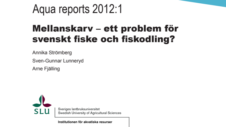 Aqua reports 2012:1: Mellanskarv – ett problem för svenskt fiske och fiskodling? 