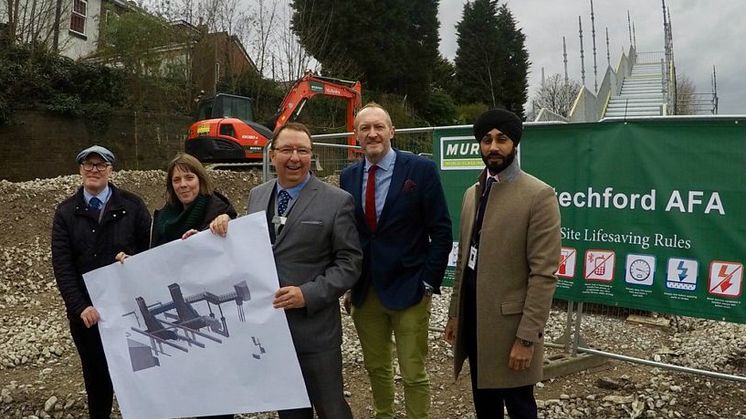 Michael Byrne (WMR)  Jess Phillips MP,  Francis Thomas (WMR), Steve Leyland (West Midlands Rail Executive) and Harpreet Singh Moore (Network Rail)