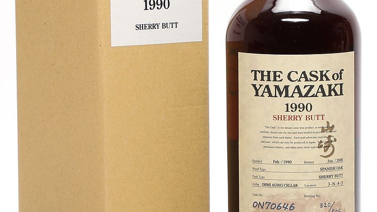 1 bt. Yamazaki "The Cask" Sherry Butt, Single Malt Whisky, Japan 1990 A (hf/in). Oc.