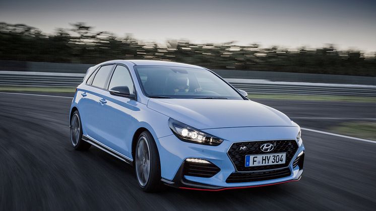 Dette er Hyundais nye sportslige i30 N "hot hatch" som yter opp til 275 hk.