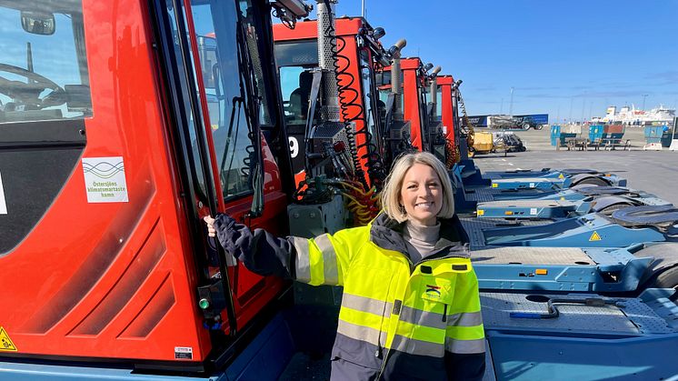 Jennie Folkunger är miljö- och hållbarhetschef på Trelleborgs Hamn. 