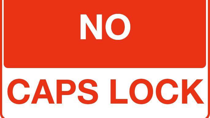 No Caps Lock