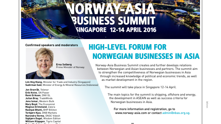 Norway-Asia Business Summit 2016