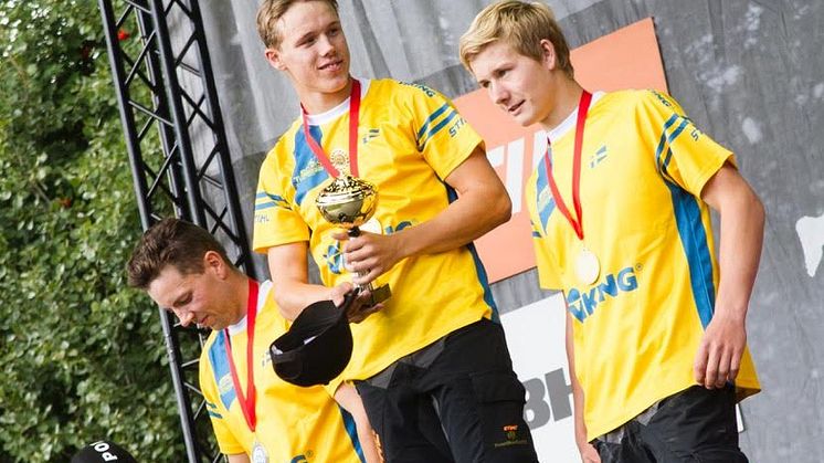 En helsvensk prispall på Nordiska Rookiemästerskapen i TIMBERSPORTS med Ferry Svan allra överst.
