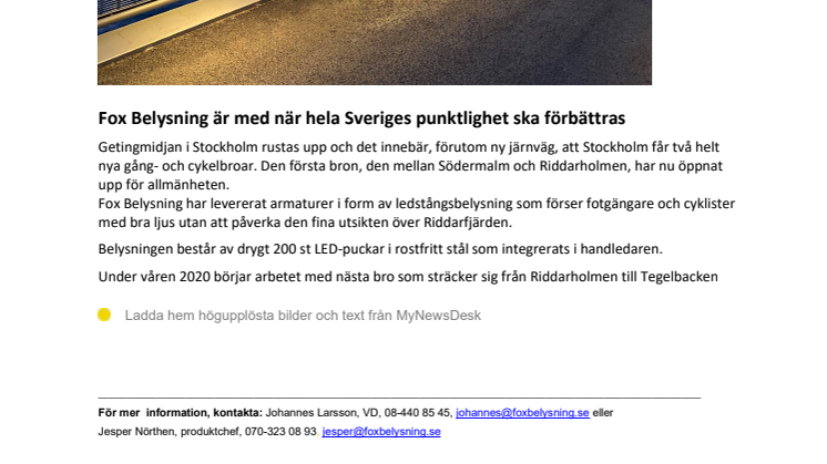 PDF Fox Belysning på Getingmidjan, Stockholm