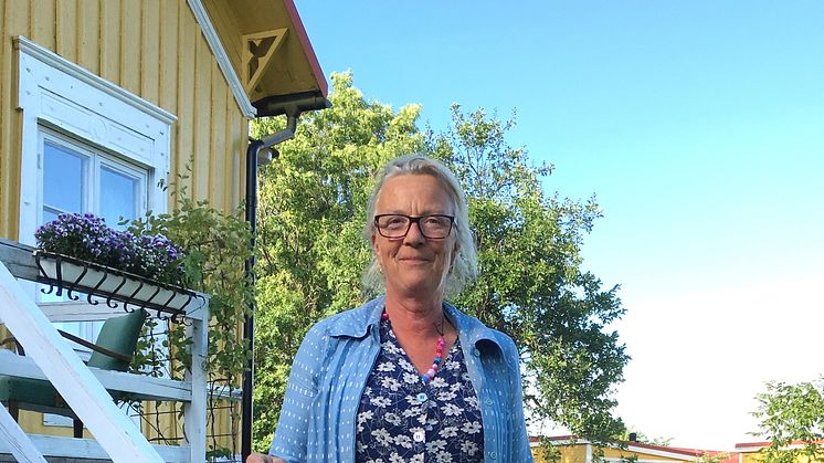 Filmaren, krögaren och odlaren Tina marie Qwiberg på Gula Hönan i Ronehamn