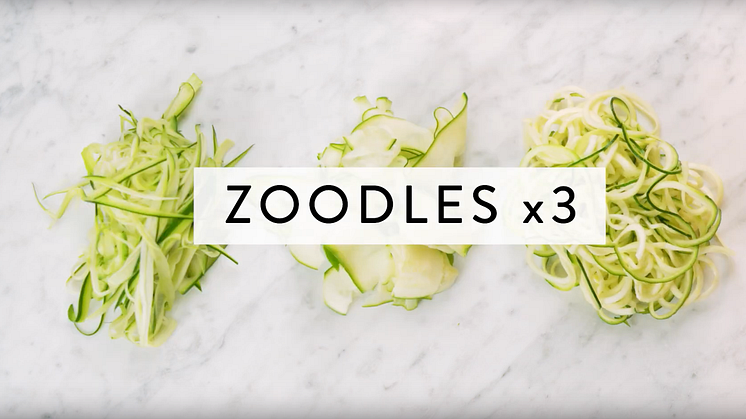 Tre sorters zoodles