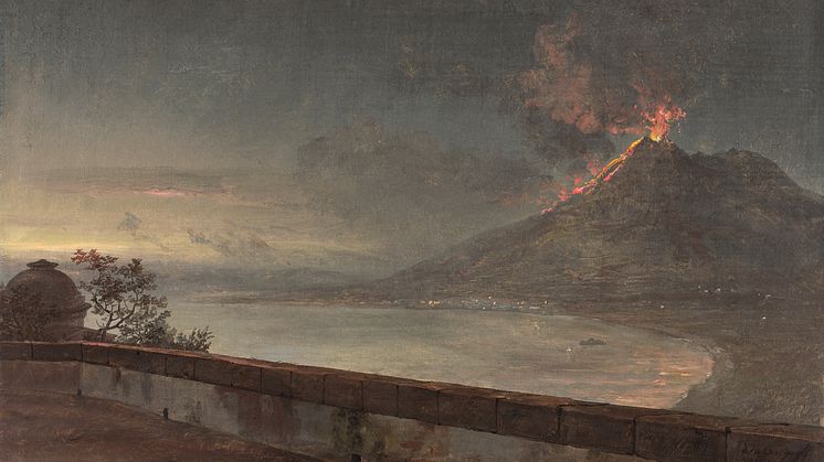 ​New acquisition: View of Vesuvius from Villa Quisisana by Johan Christian Dahl