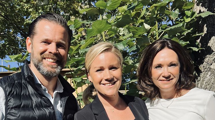 Robert Gynne, Josefin Thor och Anna Persson.