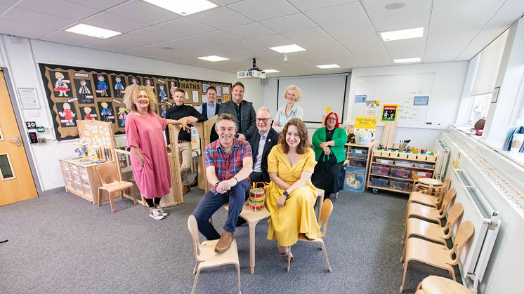 L-R: Sophie Meller, Carl Luke, William Gray, David Nichol, Chris Counihan, Graham Wynn, Jane Davies, Kirstin Mulholland and Helen Woodley. Arlene Anderson and Sue Taylor were also part of the team but are not pictured.