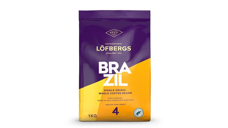 Löfbergs’ Brazil, with sweet notes of butterscotch and a long, hazelnutty aftertaste, has won the Great Taste Award in the UK. 