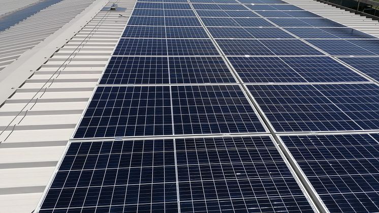 PV solar panels that will help Hitachi Rail cut 7,000 tonnes of CO2 emissions per year