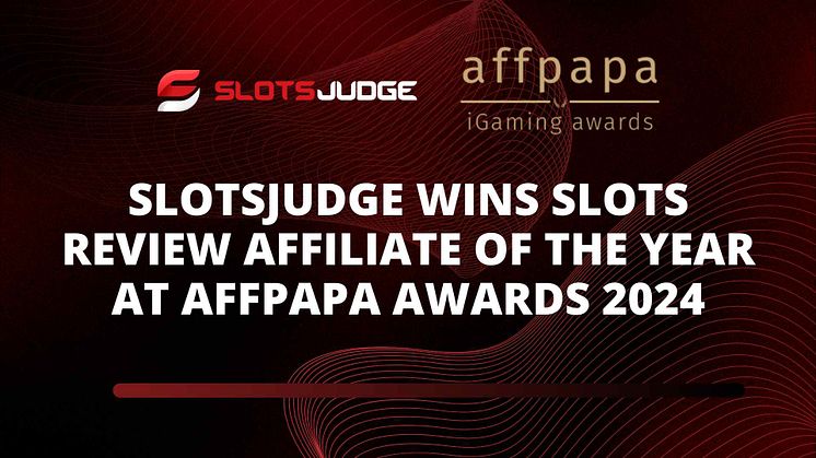 Slotsjudge Wins Slots Review Affiliate of the Year at AffPapa Awards