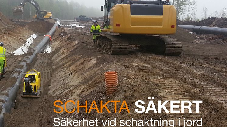 Boken Schakta säkert – en vägledning för en säkrare arbetsmiljö i arbetet med schaktning