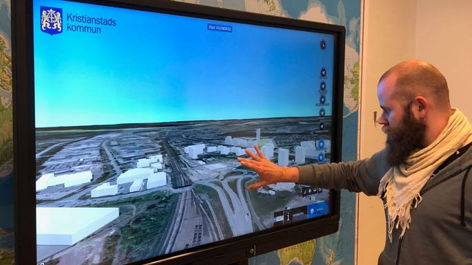 3D-tekniken ska göra det lättare att uppleva och påverka samhällsutvecklingen i Kristianstads kommun. Foto: Kristianstads kommun