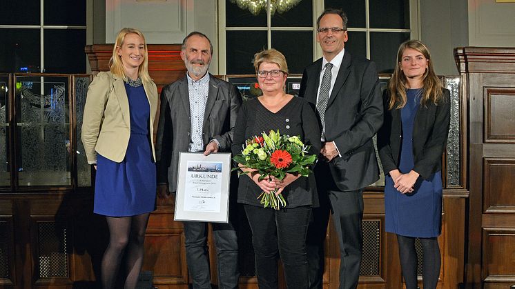 Der Förderverein Leipziger Notenspur e.V. erhielt den dritten Platz in der Kategorie Unternehmen. Initiatoren Prof. Werner Schneider und Dr. Elke Leinhoß freuten sich über die Auszeichnung