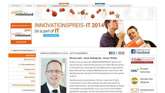 Bewerbungsfrist für INNOVATIONSPREIS-IT 2014 beginnt 