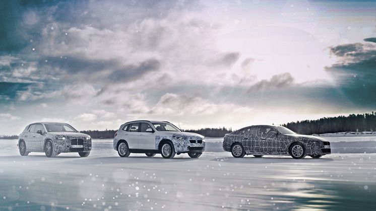 BMW iNEXT, BMW i4 og BMW iX3 vintertest