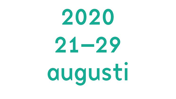 Save the date: 21–29 augusti 2020!