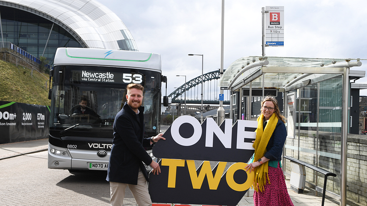 Go North East's Ben Maxfield, Business Director and Laura Sharp, Head of Marketing.