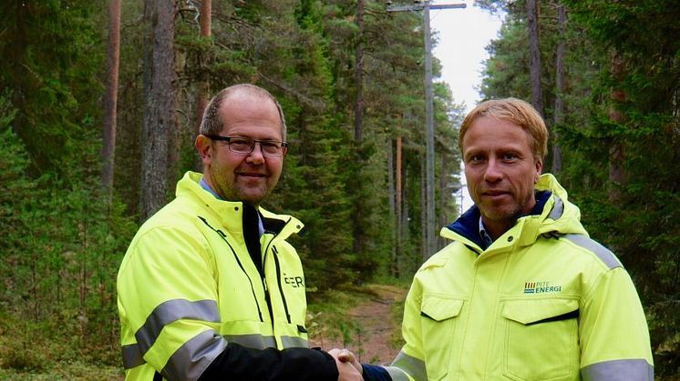 Magnus Karlsson, VD Exeri och Jörgen Andersson Strand, VD PiteEnergi