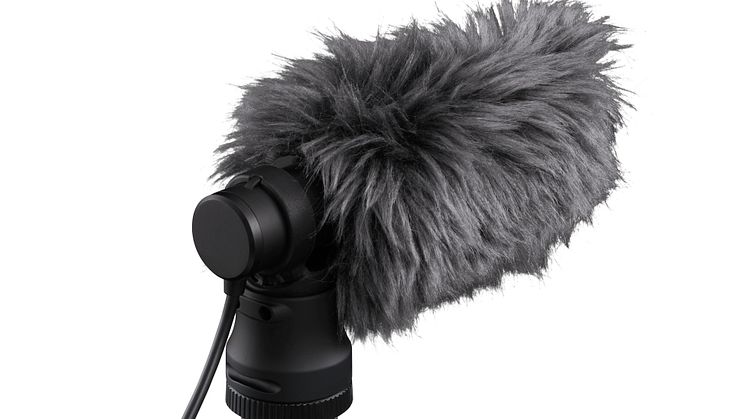 Canon-stereomikrofon DM-E100_BODY_BackSlantDown&Windscreen