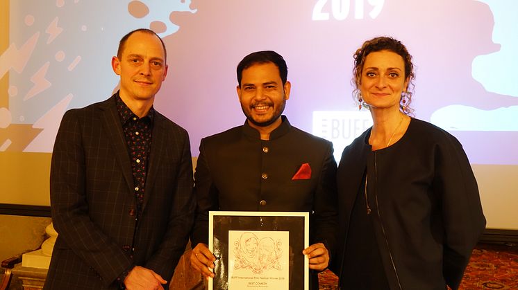 Jitendra Mishra, vinnare av Barnfondens komedipris 2019