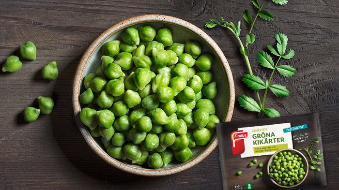 Findus lanserar helt unik produkt inom grönsakskategorin: Gröna Kikärter
