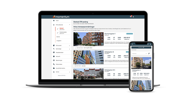 Momentum lanserar helt ny plattform för uthyrning 