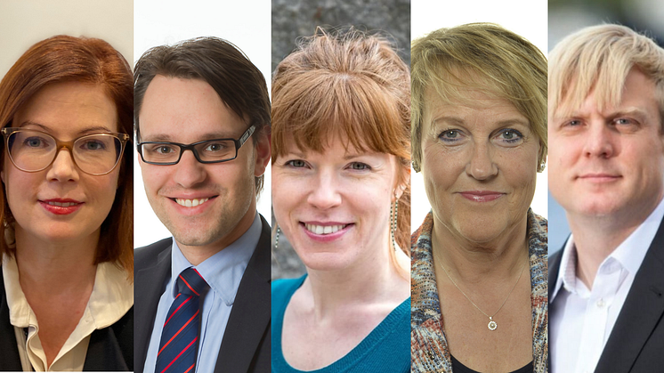 Anna Starbrink (L), hälso- och sjukvårdsregionråd, Lars Rådén (M), 1:e vice ordförande i Hälso- och sjukvårdsnämnden, Christine Lorne (C), gruppledare, hälso- och sjukvårdsnämnden, vårdutvecklingsregionråd Désirée Pethrus, (KD), Tomas Eriksson, miljö