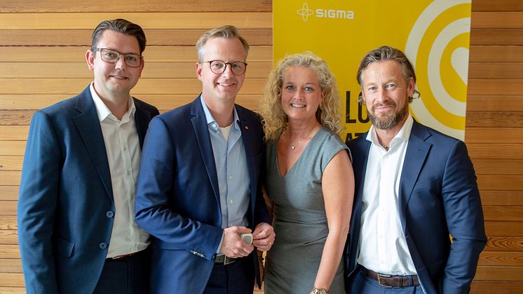 David Österlindh, Mikael Damberg, Beatrice Silow and Lars Kry were all pleased with the Minister of Enterprise and Innovation’s visit to Sigma IT Consulting in Gothenburg.  