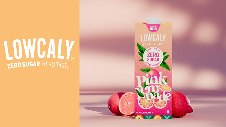 Lowcaly förnyar sitt fruktdryckssortiment med nyheten Pink Lemonade