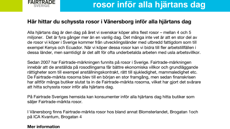 Här hittar du schyssta rosor i Vänersborg inför alla hjärtans dag