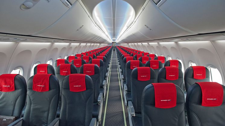 Norwegian har fått sitt första flyg med Boeing SKY-interiören levererad