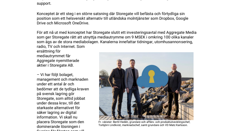Storegate investerar 9 MSEK i ”Gränslöst svenskt” 