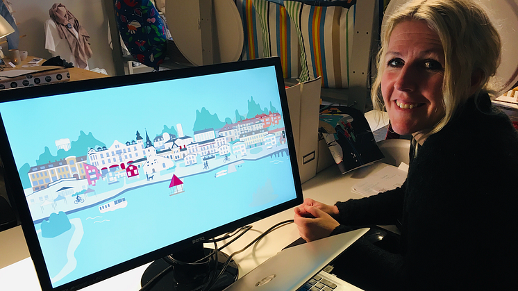 ﻿Pernilla Eriksson - grafisk designer i Lindesberg - med LindeDagens nya vinjettbild.