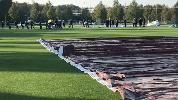 Planen är att föreningarna ska samlas och resa fotbollshallen andra helgen i oktober. Foto: Piteå kommun