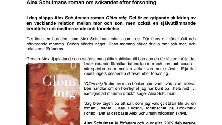 Alex Schulmans roman om sökandet efter försoning