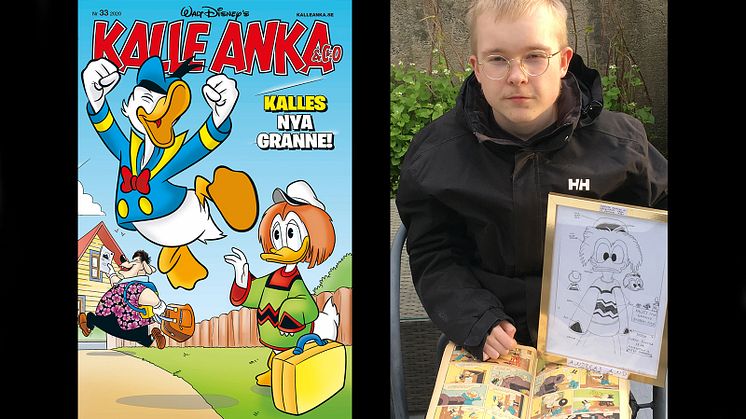 16-åriga Lukas från Oxelösund har skapat Kalle Ankas nya granne