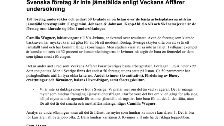 Sveriges Bästa Arbetsplatser utsågs ikväll