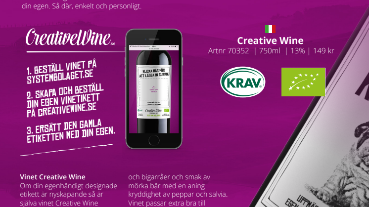 Skapa din egen vinetikett på creativewine.se
