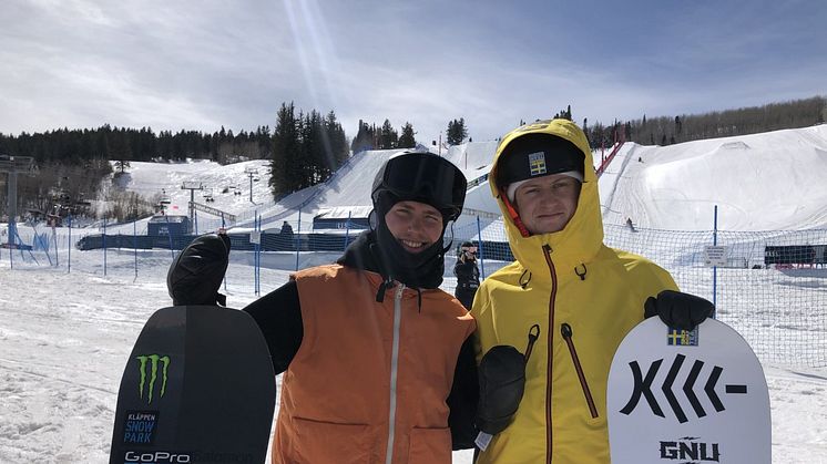 Sven Thorgren och William Mathisen på VM i Aspen.  Foto: Jocke Hammar