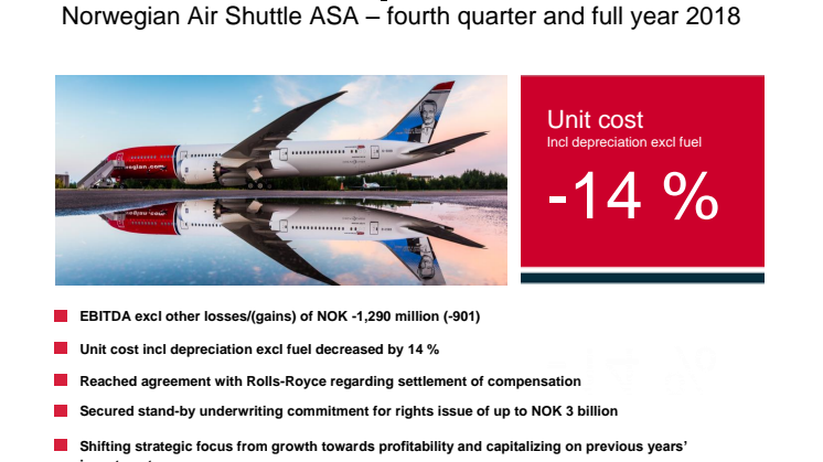 Norwegian Q4 2018 Report