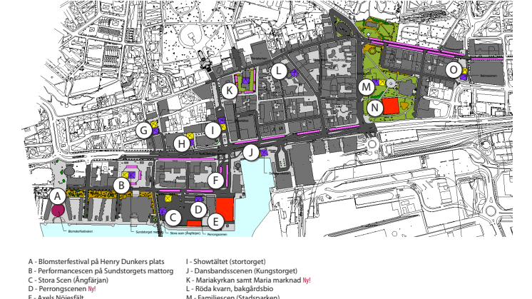 Områdeskarta Helsingborgsfestivalen 2013