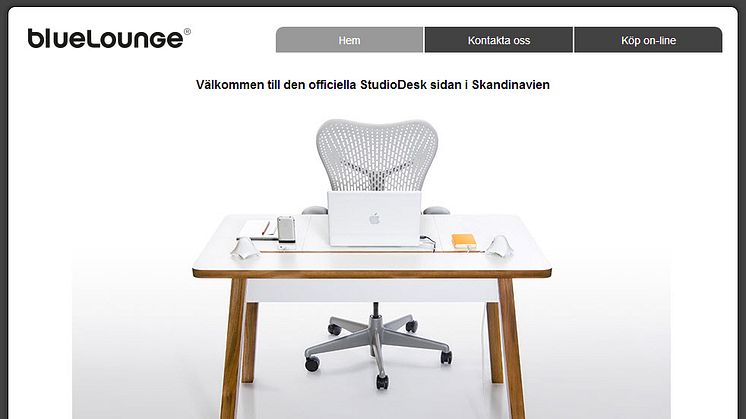 Vendora Nordic lanserar ny officiel sajt för Bluelounge Studiodesk